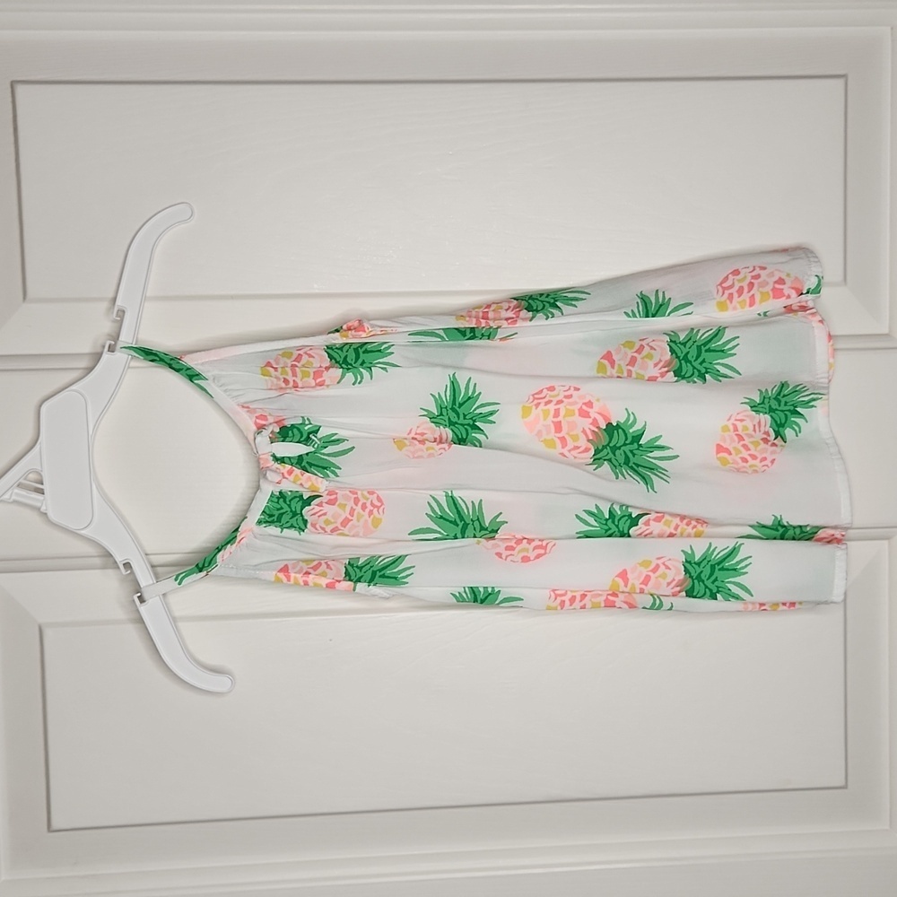 Janie and Jack White Pineapple Print Swim Cover-Up 12 18 Months